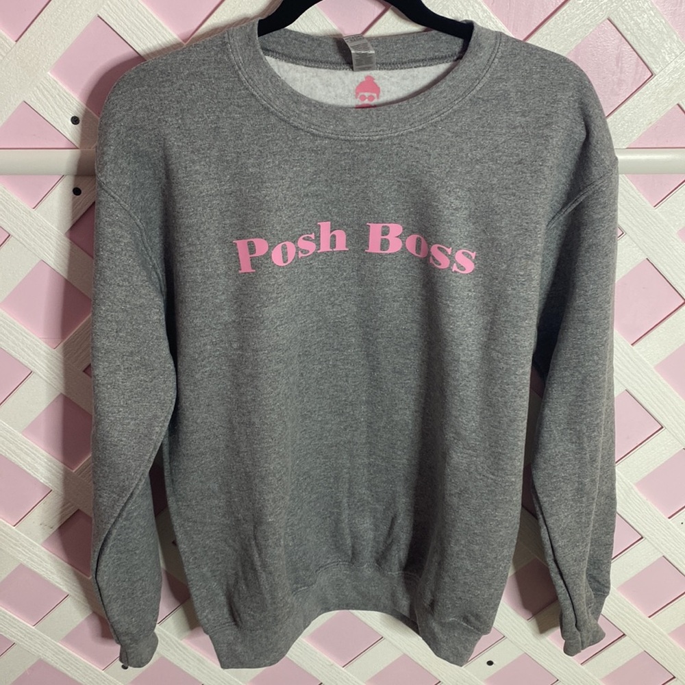 POSH BOSS Crewneck gray Sweatshirt size small